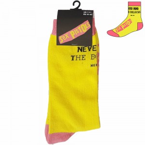 The Sex Pistols Unisex Ankle Socks: Never Mind the Bollocks (Yellow) (UK Size 7 - 11)