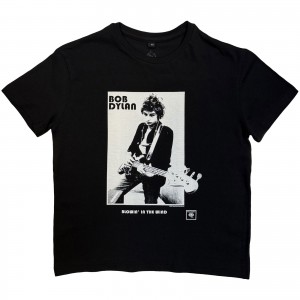 Bob Dylan Kids T-Shirt: Blowing In The Wind (Black) (7-8 Years)