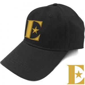 Elton John Unisex Baseball Cap: Gold E (Black)