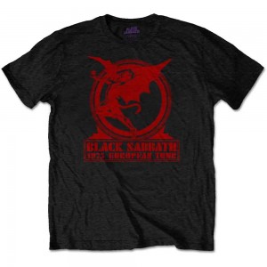 Black Sabbath Unisex T-Shirt: Europe ´75 (Black) (Medium)