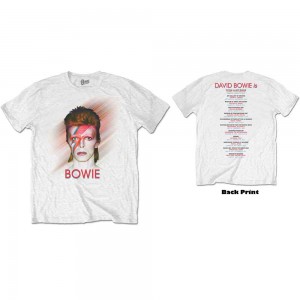 David Bowie Unisex T-Shirt: Bowie Is (White) (Back Print) (X-Large)