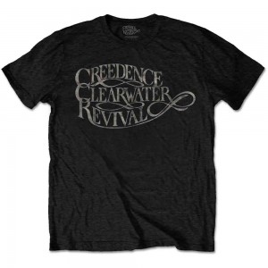 Creedence Clearwater Revival Unisex T-Shirt: Vintage Logo (Black) (X-Large)