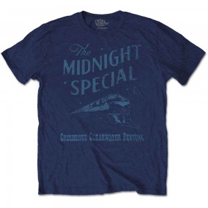 Creedence Clearwater Revival Unisex T-Shirt: Midnight Special (Navy Blue) (Medium)