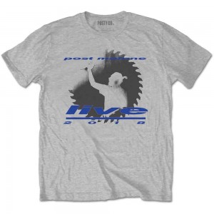Post Malone Unisex T-Shirt: Live Saw (Grey) (Medium)