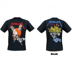 Metallica Unisex T-Shirt: Damage Inc (Black) (Back Print) (X-Large)