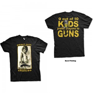 Pearl Jam Unisex T-Shirt: Choices (Black) (Back Print) (Large)