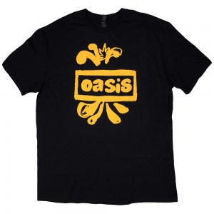 Oasis Unisex T-Shirt: Drawn Logo (Black) (Large)