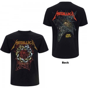 Metallica Unisex T-Shirt: Ruin/Struggle (Black) (Back Print) (Large)