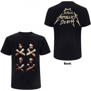 Metallica Unisex T-Shirt: Birth Death Crossed Arms (Black) (Back Print) (XX-Large)