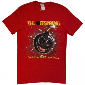 The Offspring Unisex T-Shirt: Hot Sauce (Bad Times) (Red) (Small)
