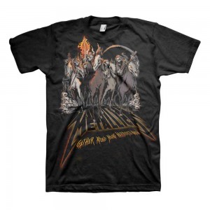 Metallica Unisex T-Shirt: 40th Anniversary Horsemen (Black) (XX-Large)
