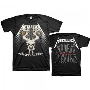 Metallica Unisex T-Shirt: 40th Anniversary Forty Years (Black) (Back Print) (XX-Large)