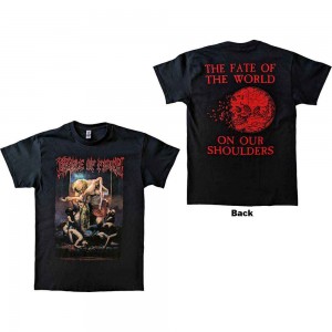 Cradle Of Filth Unisex T-Shirt: Existance Is Futile Saturn (Black) (Back Print) (Large)