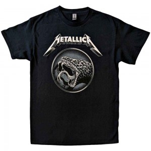 Metallica Unisex T-Shirt: Black Album Poster (Black) (X-Large)