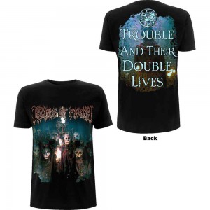 Cradle Of Filth Unisex T-Shirt: Trouble & Their Double Lives (Black) (Back Print) (Large)