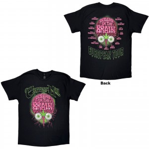 Cypress Hill Unisex T-Shirt: Insane In The Brain EU Tour ´25 (Black) (Back Print & Ex-Tour) (Medium)