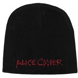 Alice Cooper Unisex Beanie Hat: Logo (Black)