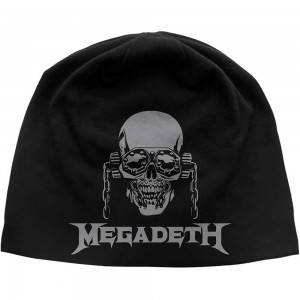 Megadeth Unisex Beanie Hat: Vic / Logo JD Print (Black)
