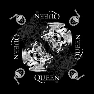Queen Unisex Bandana: Crest (Black)