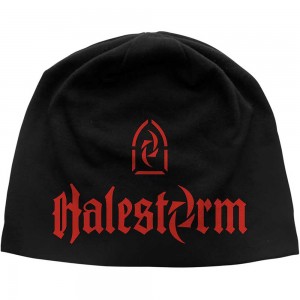 Halestorm Unisex Beanie Hat: Logo JD Print (Black)