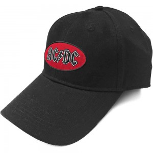 AC/DC Unisex Baseball Cap: Oval Logo (Black)