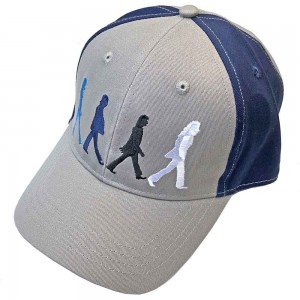 The Beatles Unisex Baseball Cap: Abbey Road Figures (Grey & Navy Blue) (2-Tone)