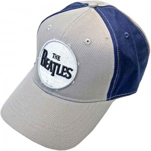The Beatles Unisex Baseball Cap: Drum Logo (Grey & Navy Blue) (2-Tone)