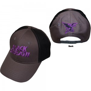 Black Sabbath Unisex Baseball Cap: Wavy Logo (Black & Charcoal Grey) (2-Tone)