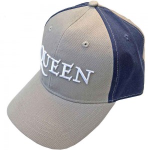 Queen Unisex Baseball Cap: Logo (Grey & Navy Blue) (2-Tone)