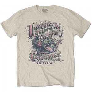 Creedence Clearwater Revival Unisex T-Shirt: Born on the Bayou (Sand) (Medium)