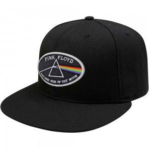 Pink Floyd Unisex Snapback Cap: The Dark Side of the Moon White Border (Black)