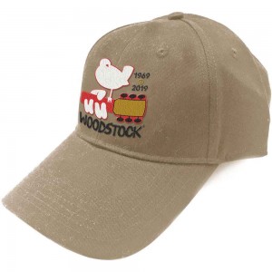 Woodstock Unisex Baseball Cap: Logo (Sand)