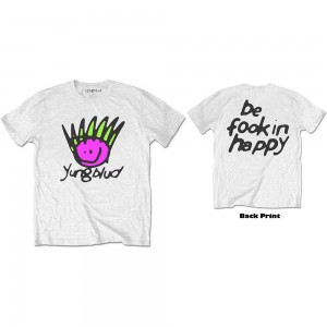 Yungblud Unisex T-Shirt: Face (White) (Back Print) (Small)