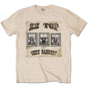 ZZ Top Unisex T-Shirt: Very Baddest (Sand) (Medium)