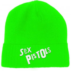 The Sex Pistols Unisex Beanie Hat: Logo (Fluorescent Green)