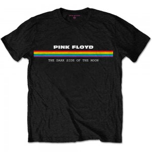 Pink Floyd Unisex T-Shirt: Spectrum Stripe (Black) (Medium)