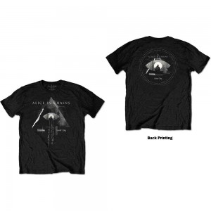 Alice In Chains Unisex T-Shirt: Fog Mountain (Black) (Back Print) (Small)