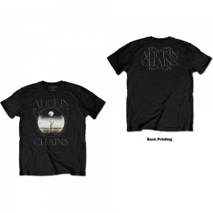 Alice In Chains Unisex T-Shirt: Moon Tree (Black) (Back Print) (Small)