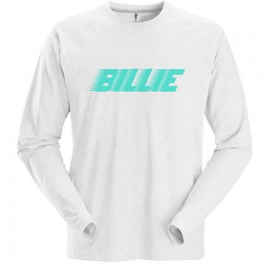 Billie Eilish Unisex Long Sleeve T-Shirt: Racer Logo (White) (XX-Large)