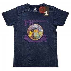 Jimi Hendrix Unisex T-Shirt: Experienced (Navy Blue) (Wash Collection) (Large)