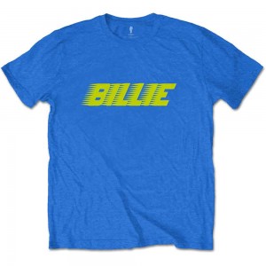 Billie Eilish Unisex T-Shirt: Racer Logo (Mid Blue) (Medium)