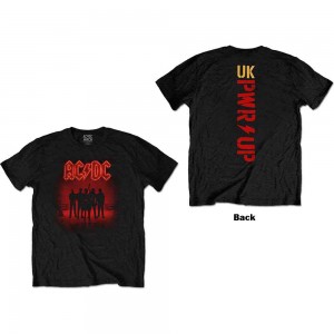 AC/DC Unisex T-Shirt: PWR-UP (Black) (Back Print) (Small)
