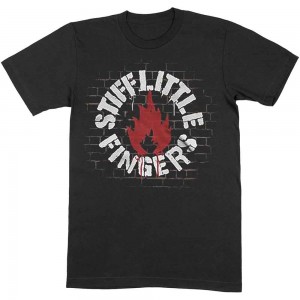 Stiff Little Fingers Unisex T-Shirt: Wall (Black) (Small)