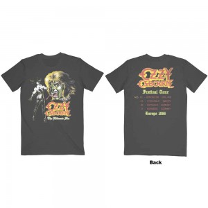 Ozzy Osbourne Unisex T-Shirt: Ultimate Remix (Charcoal Grey) (Back Print) (X-Large)