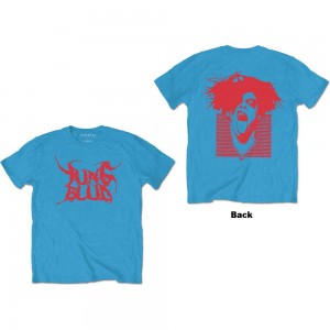Yungblud Unisex T-Shirt: DEADHAPPY (Light Blue) (Back Print) (Large)