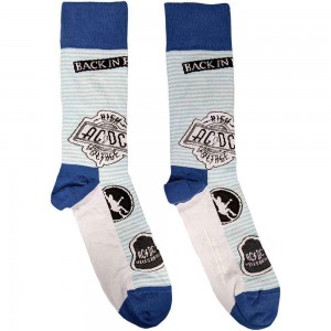 AC/DC Unisex Ankle Socks: Icons (Blue) (UK Size 7 - 11)