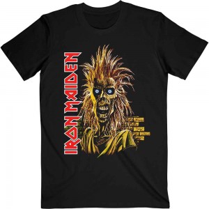 Iron Maiden Unisex T-Shirt: First Album 2 (Black) (X-Large)