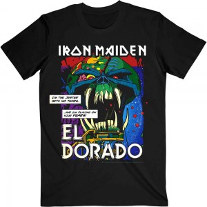 Iron Maiden Unisex T-Shirt: El Dorado (Black) (Medium)