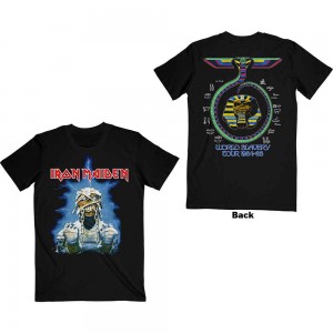 Iron Maiden Unisex T-Shirt: World Slavery Tour ´84 - ´85 (Black) (Back Print) (X-Large)