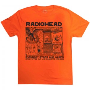 Radiohead Unisex T-Shirt: Gawps (Orange) (X-Large)